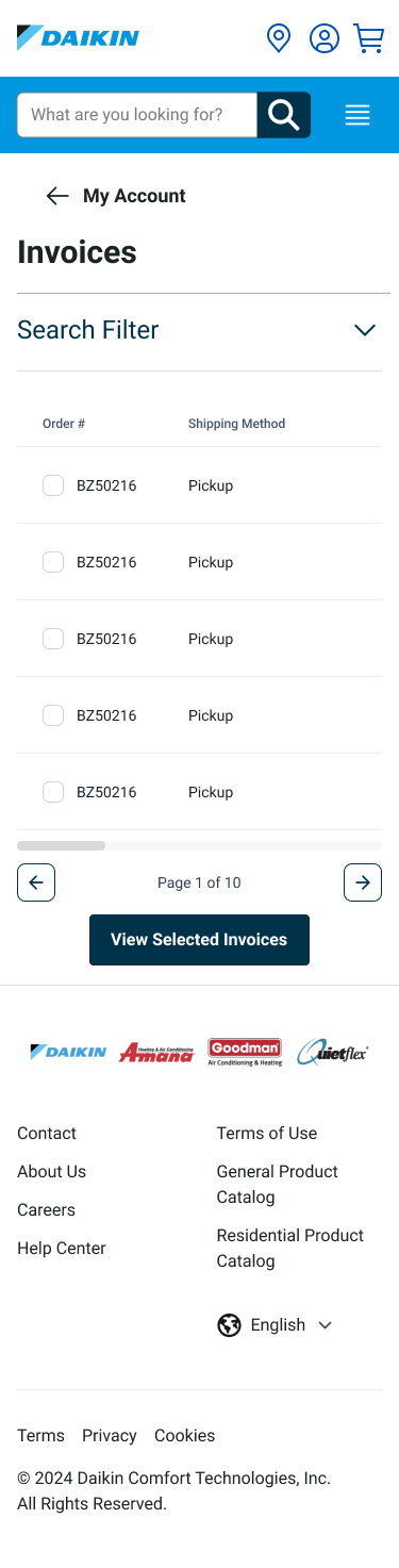 Invoices mobile collapsed design