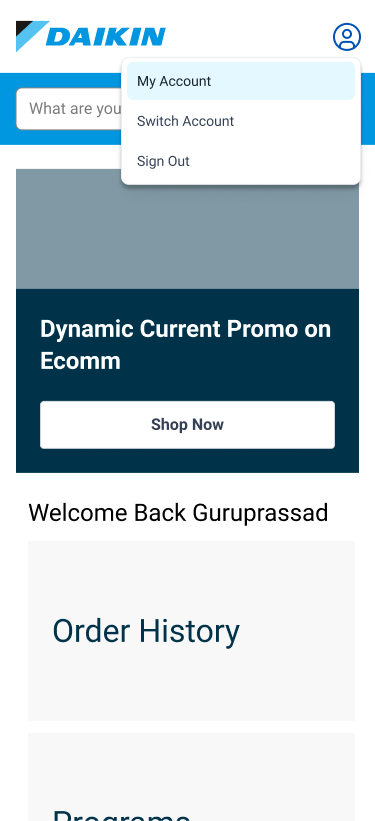 Mobile home page wireframe